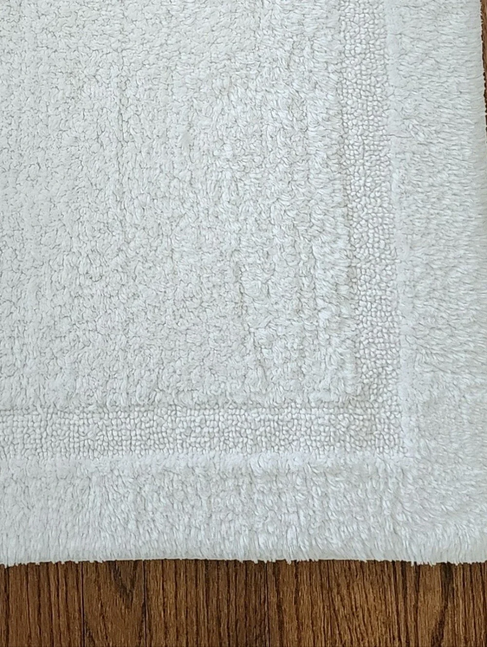Restoration Hardware White Plush Cotton Large Bath Mat Bathroom Rug 30